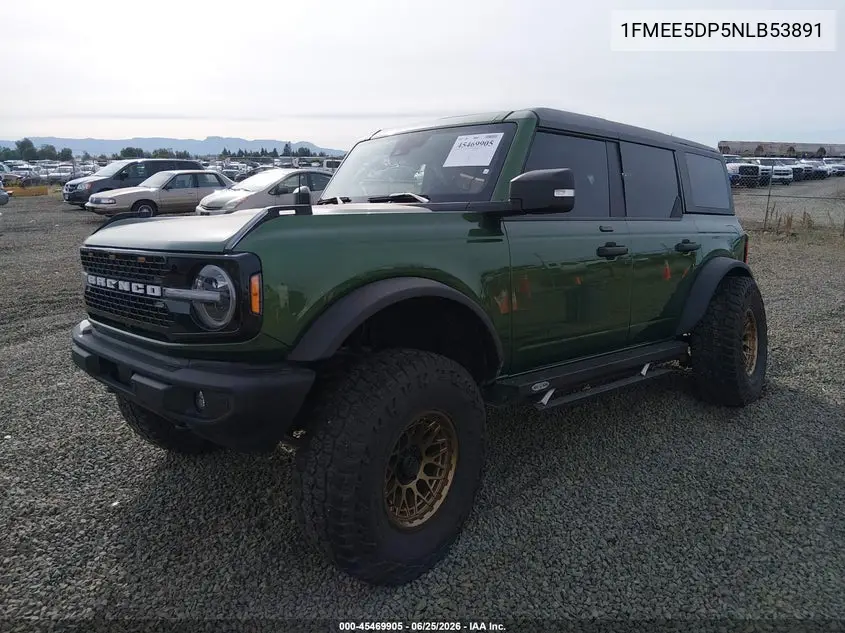 2022 Ford Bronco Wildtrak VIN: 1FMEE5DP5NLB53891 Lot: 45469905