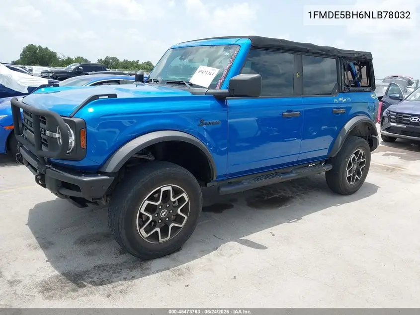2022 Ford Bronco VIN: 1FMDE5BH6NLB78032 Lot: 45473763