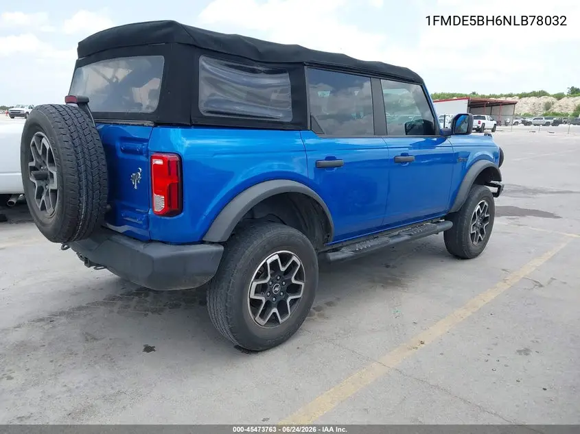 2022 Ford Bronco VIN: 1FMDE5BH6NLB78032 Lot: 45473763