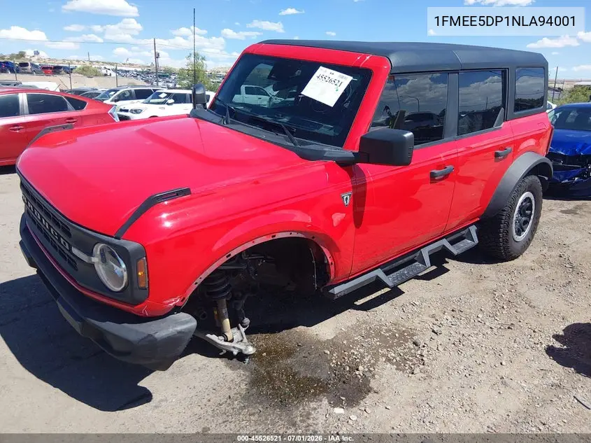 2022 Ford Bronco VIN: 1FMEE5DP1NLA94001 Lot: 45526521