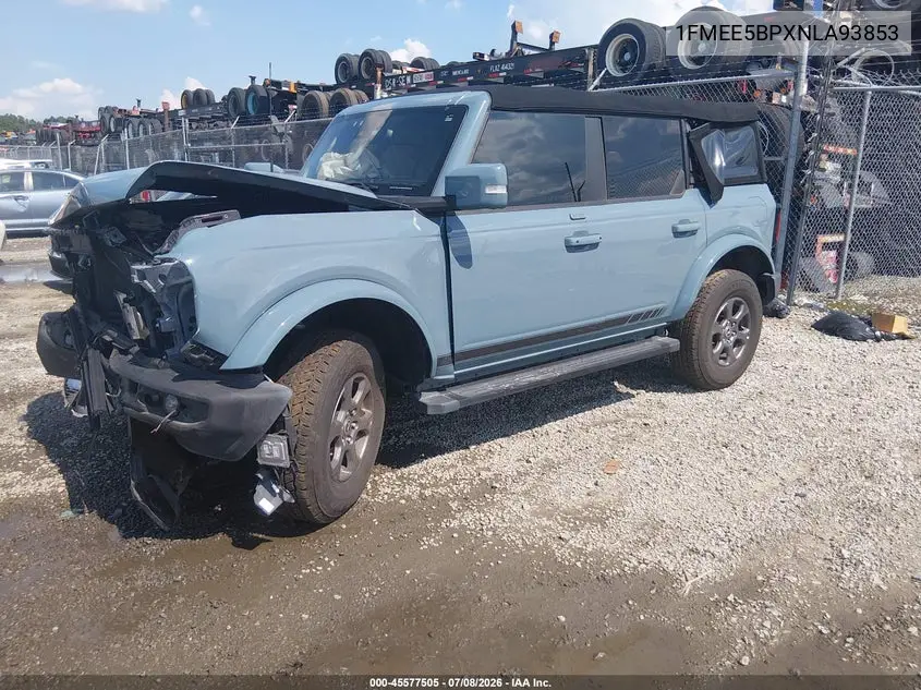 2022 Ford Bronco Outer Banks VIN: 1FMEE5BPXNLA93853 Lot: 45577505