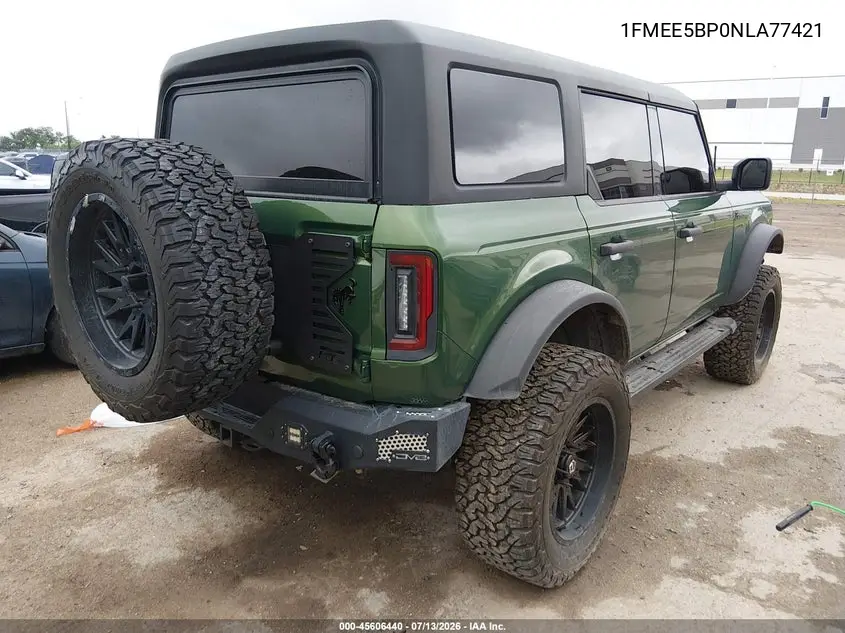 2022 Ford Bronco Big Bend/Black Diamond/Outer Banks VIN: 1FMEE5BP0NLA77421 Lot: 45606440