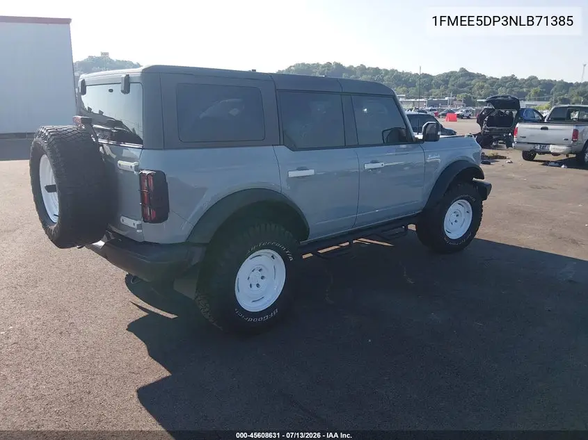2022 Ford Bronco Badlands VIN: 1FMEE5DP3NLB71385 Lot: 45608631