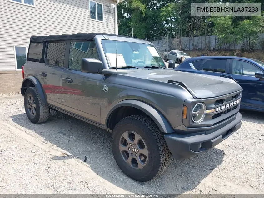 2022 Ford Bronco Big Bend/Black Diamond/Outer Banks VIN: 1FMDE5BHXNLA87233 Lot: 45634561