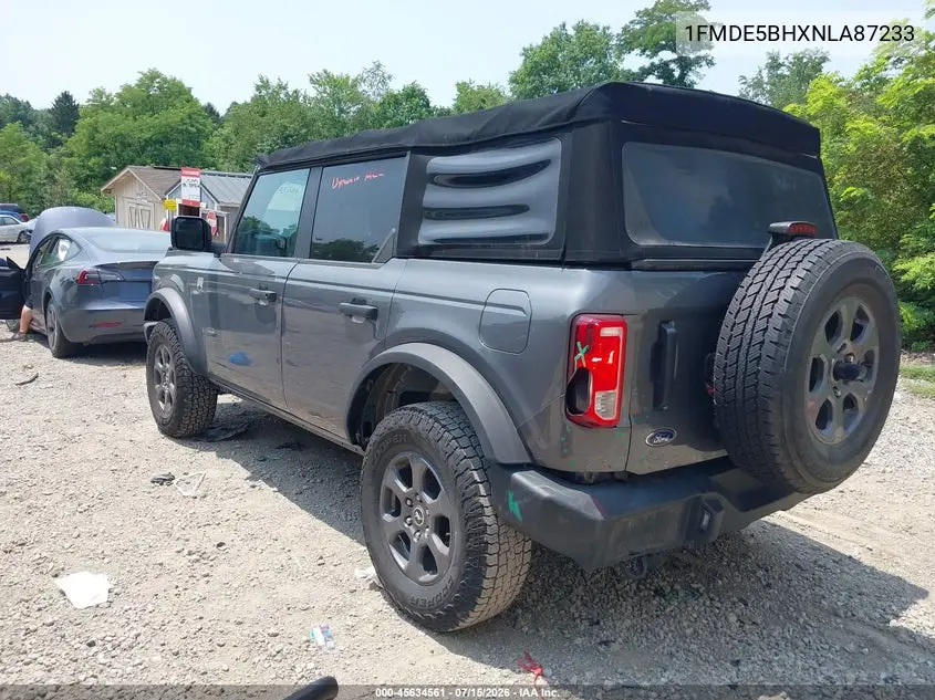2022 Ford Bronco Big Bend/Black Diamond/Outer Banks VIN: 1FMDE5BHXNLA87233 Lot: 45634561