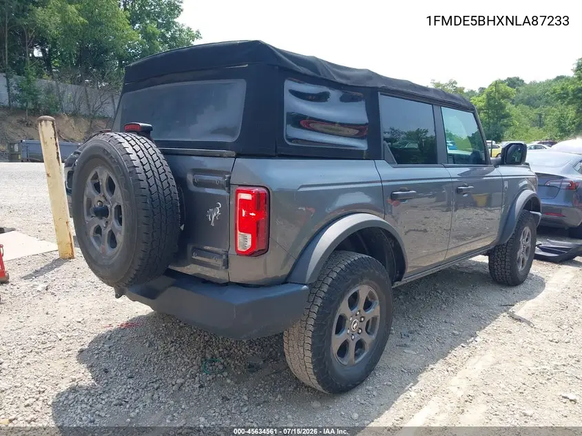 2022 Ford Bronco Big Bend/Black Diamond/Outer Banks VIN: 1FMDE5BHXNLA87233 Lot: 45634561