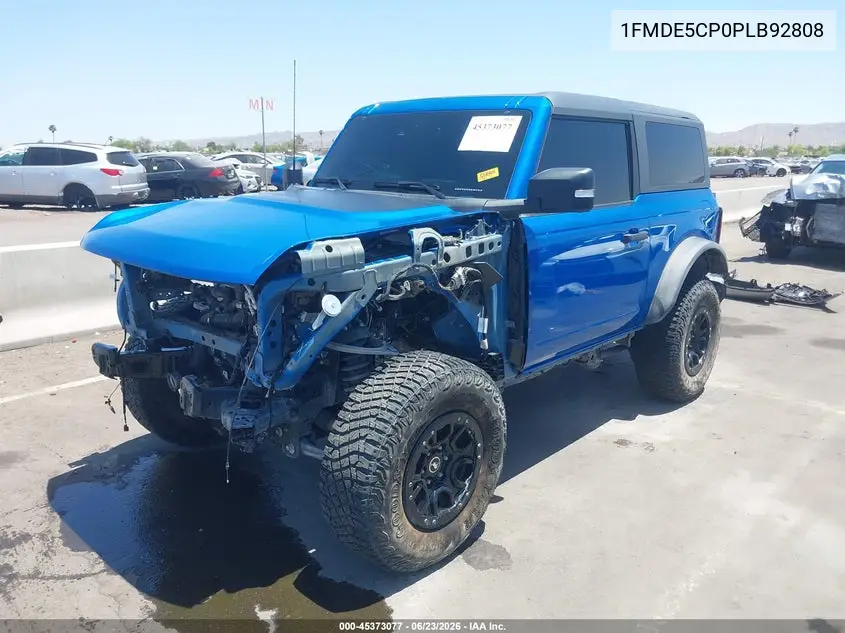 2023 Ford Bronco Wildtrak VIN: 1FMDE5CP0PLB92808 Lot: 45373077