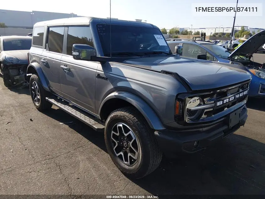 2023 Ford Bronco Outer Banks VIN: 1FMEE5BP6PLB74111 Lot: 45447046
