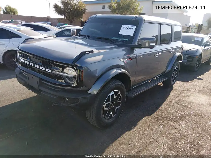 2023 Ford Bronco Outer Banks VIN: 1FMEE5BP6PLB74111 Lot: 45447046