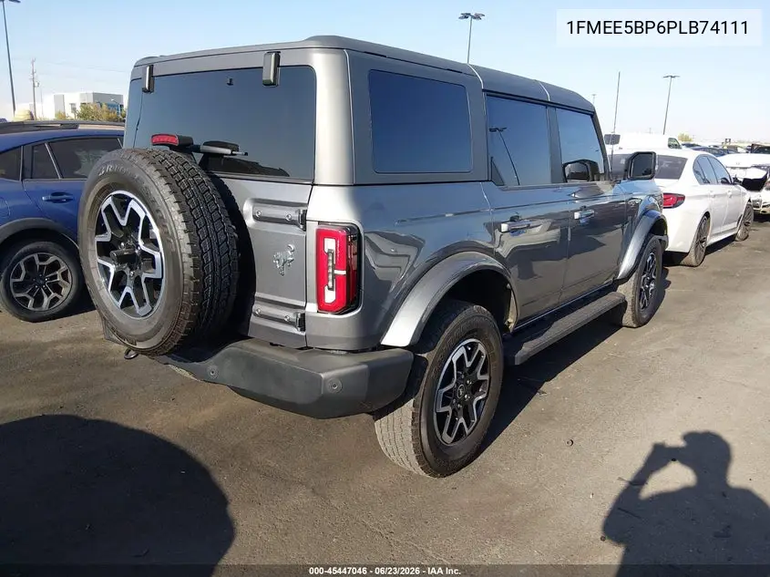 2023 Ford Bronco Outer Banks VIN: 1FMEE5BP6PLB74111 Lot: 45447046