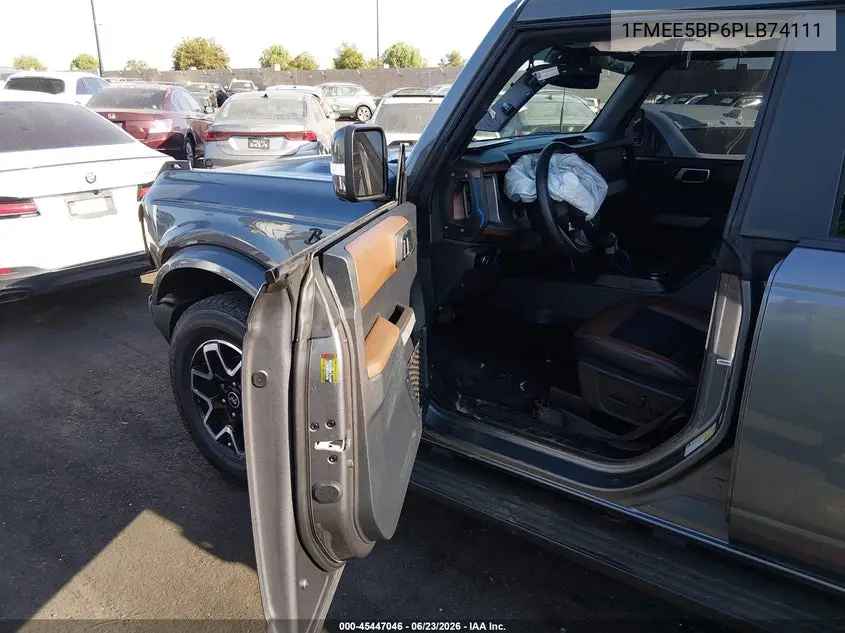 2023 Ford Bronco Outer Banks VIN: 1FMEE5BP6PLB74111 Lot: 45447046