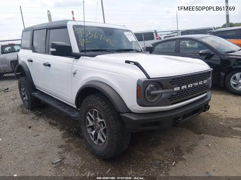2023 Ford Bronco Badlands VIN: 1FMEE5DP0PLB61769 Lot: 45567468