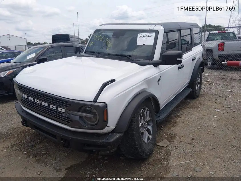 2023 Ford Bronco Badlands VIN: 1FMEE5DP0PLB61769 Lot: 45567468
