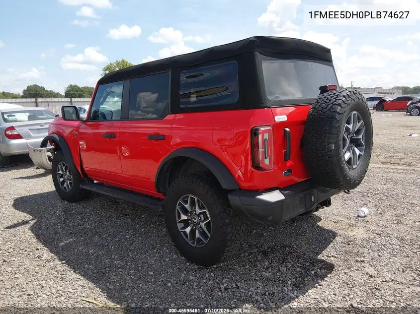 2023 Ford Bronco Badlands VIN: 1FMEE5DH0PLB74627 Lot: 45595461
