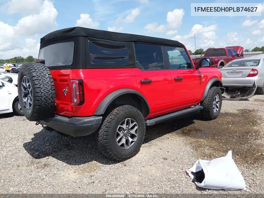 2023 Ford Bronco Badlands VIN: 1FMEE5DH0PLB74627 Lot: 45595461