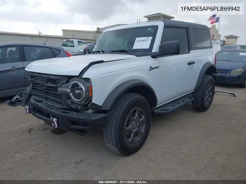 2023 Ford Bronco Big Bend/Black Diamond/Outer Banks VIN: 1FMDE5AP6PLB69942 Lot: 45599357