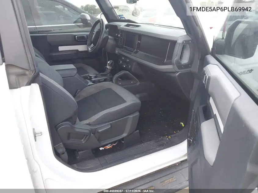 2023 Ford Bronco Big Bend/Black Diamond/Outer Banks VIN: 1FMDE5AP6PLB69942 Lot: 45599357