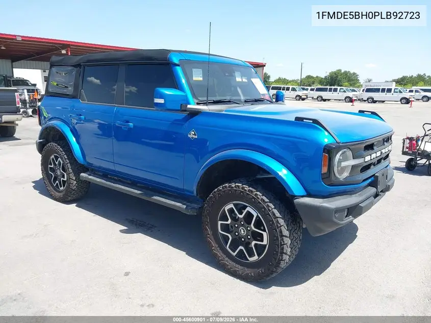 2023 Ford Bronco Outer Banks VIN: 1FMDE5BH0PLB92723 Lot: 45600901