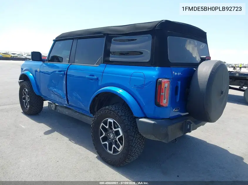 2023 Ford Bronco Outer Banks VIN: 1FMDE5BH0PLB92723 Lot: 45600901