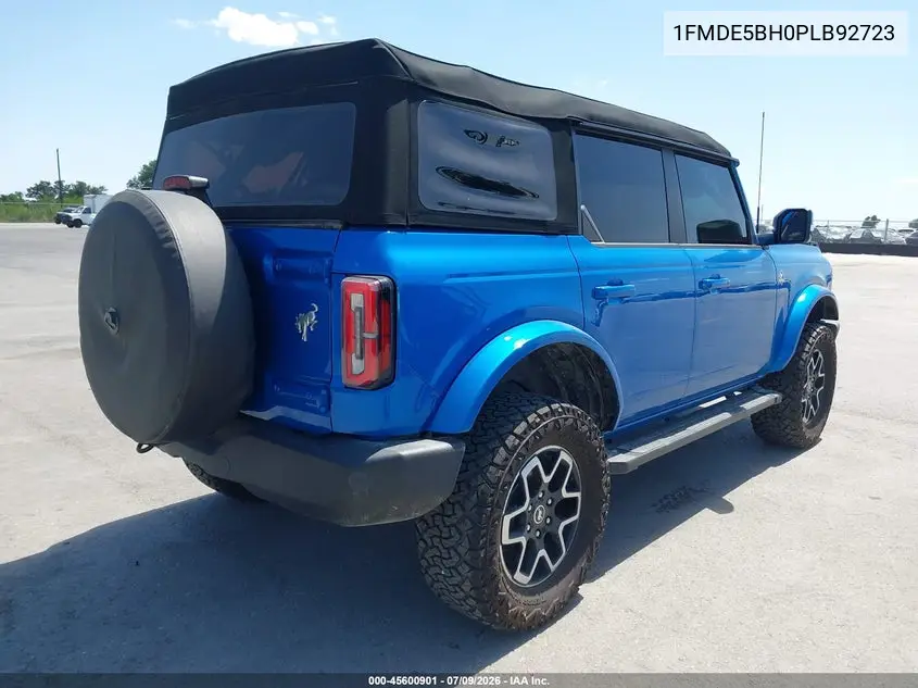 2023 Ford Bronco Outer Banks VIN: 1FMDE5BH0PLB92723 Lot: 45600901
