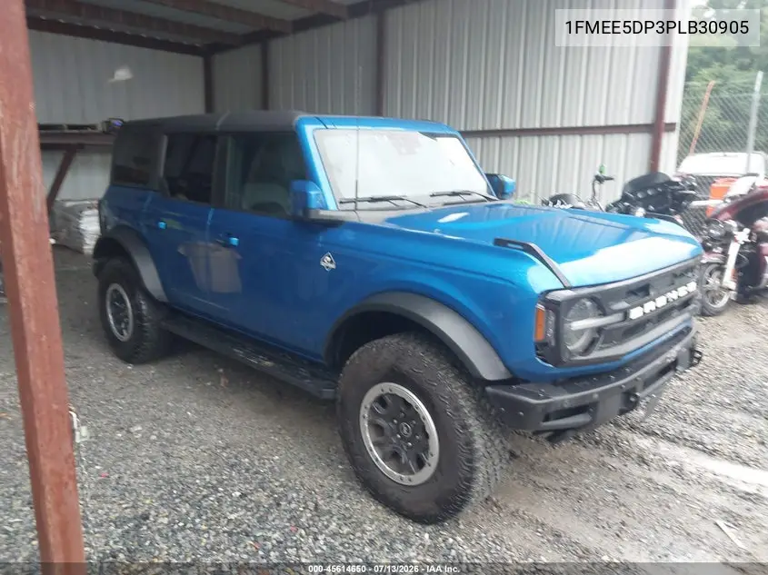 2023 Ford Bronco Outer Banks VIN: 1FMEE5DP3PLB30905 Lot: 45614650