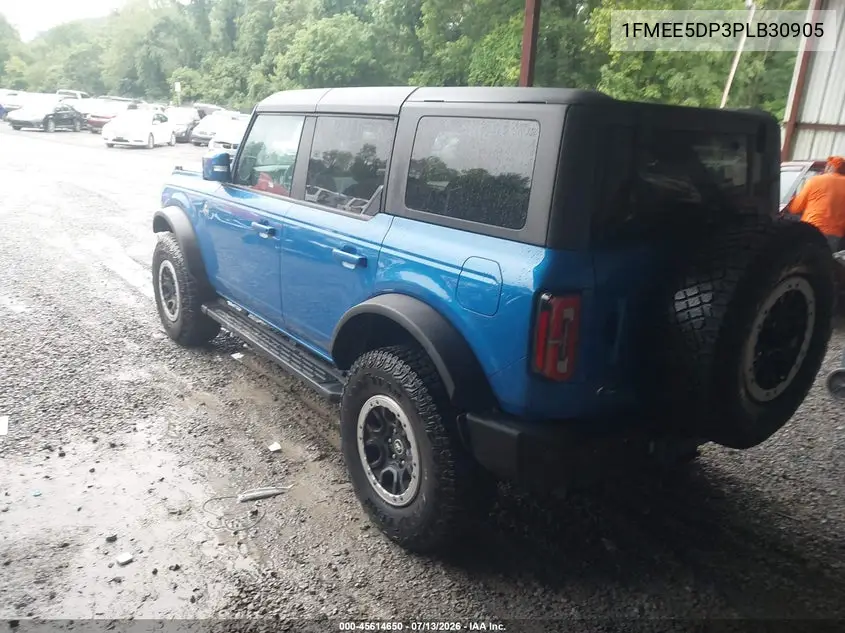2023 Ford Bronco Outer Banks VIN: 1FMEE5DP3PLB30905 Lot: 45614650