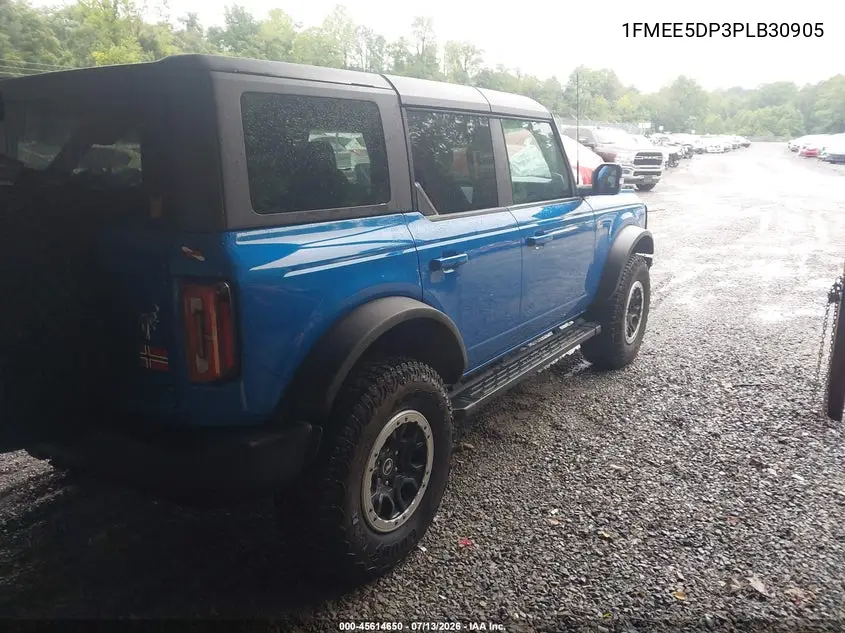2023 Ford Bronco Outer Banks VIN: 1FMEE5DP3PLB30905 Lot: 45614650
