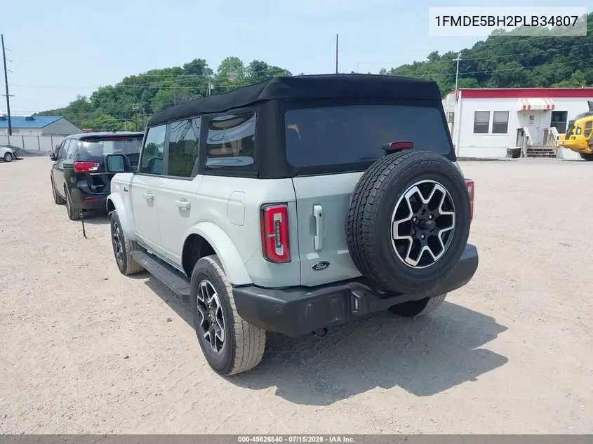 2023 Ford Bronco Outer Banks VIN: 1FMDE5BH2PLB34807 Lot: 45626840