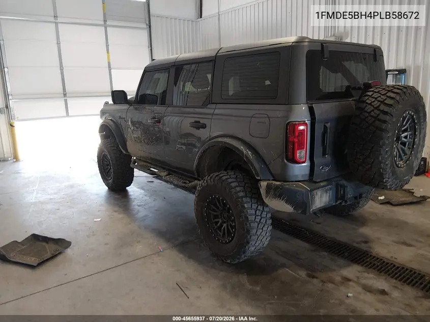2023 Ford Bronco Big Bend VIN: 1FMDE5BH4PLB58672 Lot: 45655937