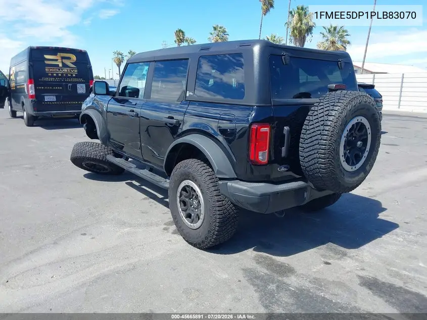 2023 Ford Bronco Black Diamond VIN: 1FMEE5DP1PLB83070 Lot: 45665891