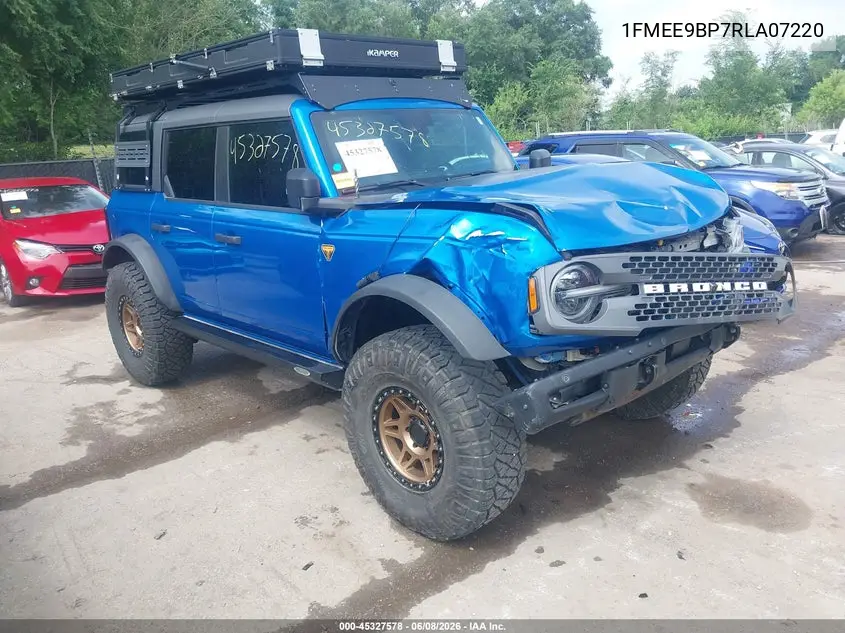 2024 Ford Bronco Badlands VIN: 1FMEE9BP7RLA07220 Lot: 45327578