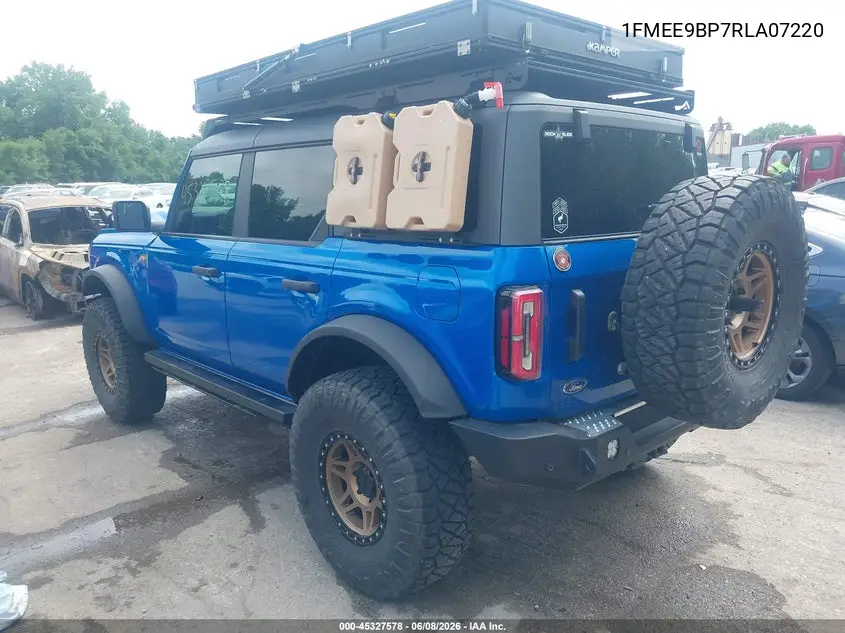 2024 Ford Bronco Badlands VIN: 1FMEE9BP7RLA07220 Lot: 45327578