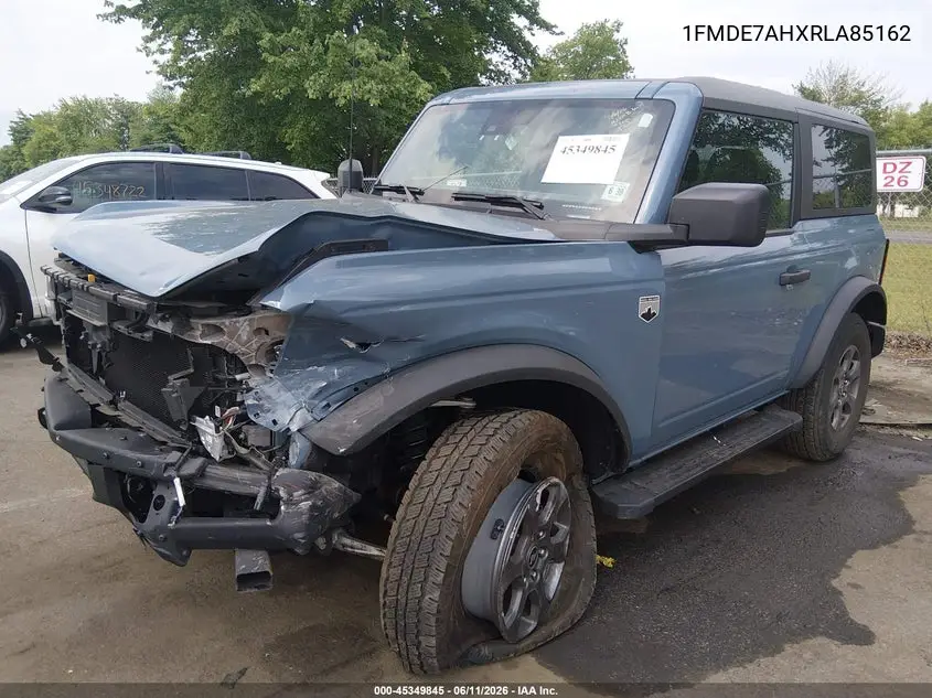 2024 Ford Bronco Big Bend VIN: 1FMDE7AHXRLA85162 Lot: 45349845