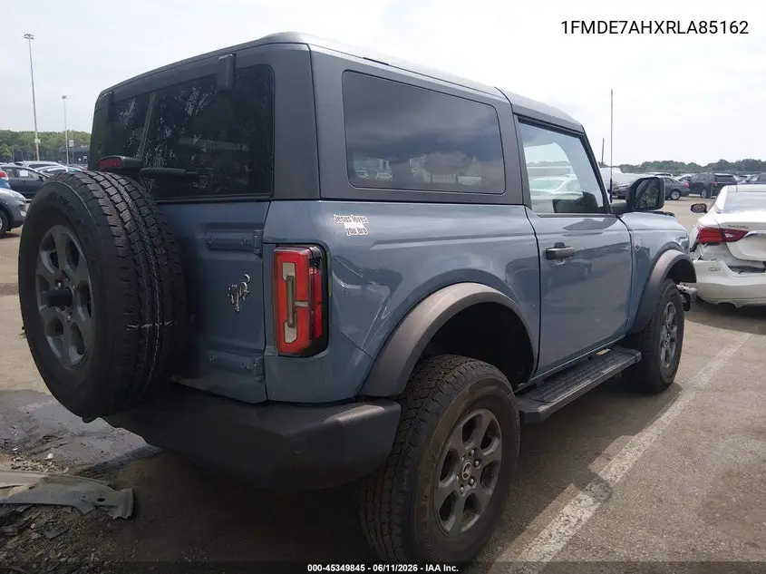 2024 Ford Bronco Big Bend VIN: 1FMDE7AHXRLA85162 Lot: 45349845