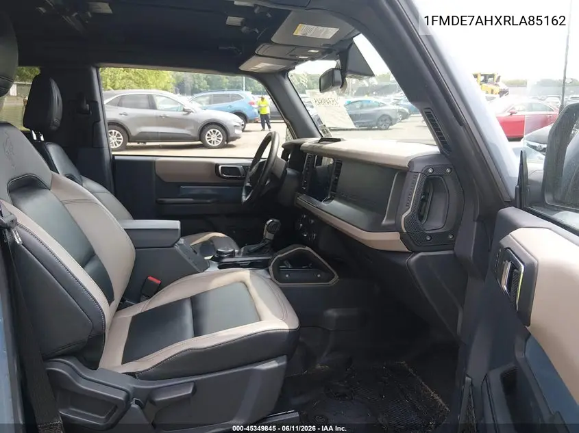 2024 Ford Bronco Big Bend VIN: 1FMDE7AHXRLA85162 Lot: 45349845