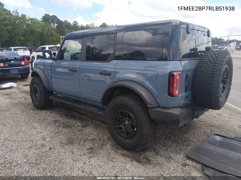2024 Ford Bronco Wildtrak VIN: 1FMEE2BP7RLB51938 Lot: 45397707
