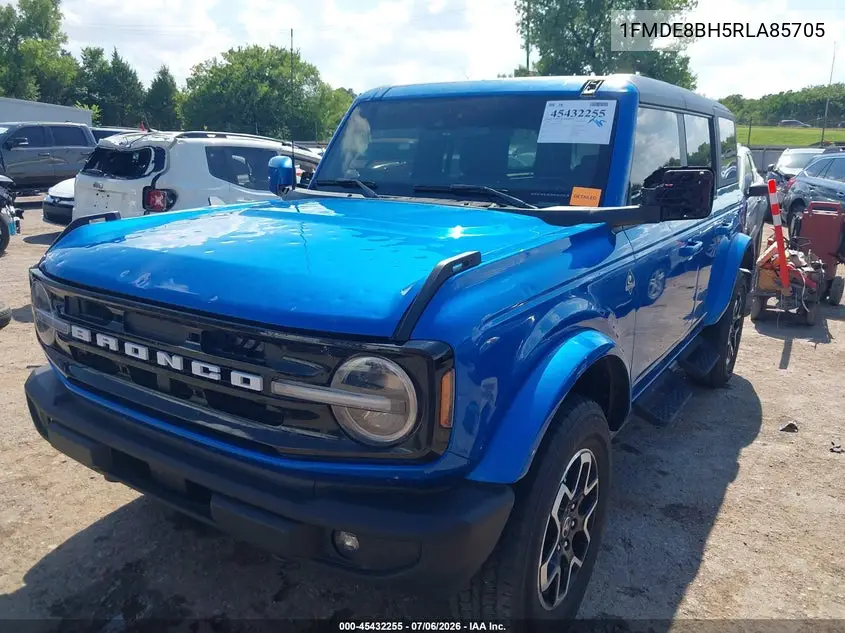 2024 Ford Bronco Outer Banks VIN: 1FMDE8BH5RLA85705 Lot: 45432255