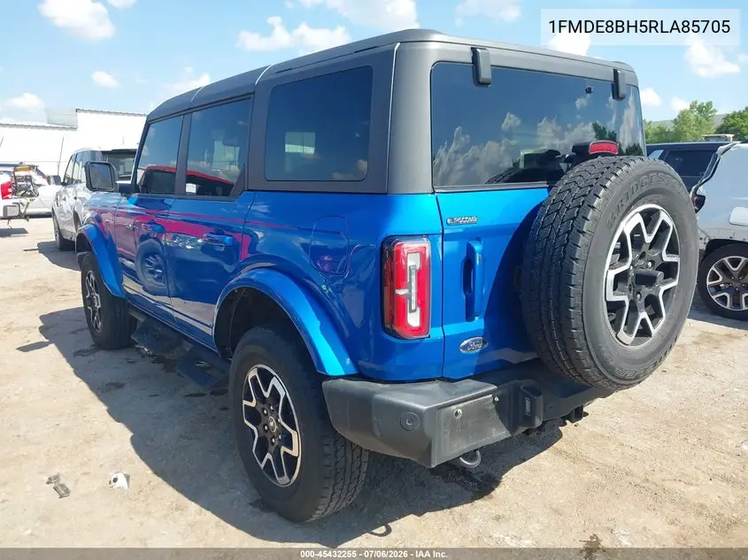 2024 Ford Bronco Outer Banks VIN: 1FMDE8BH5RLA85705 Lot: 45432255