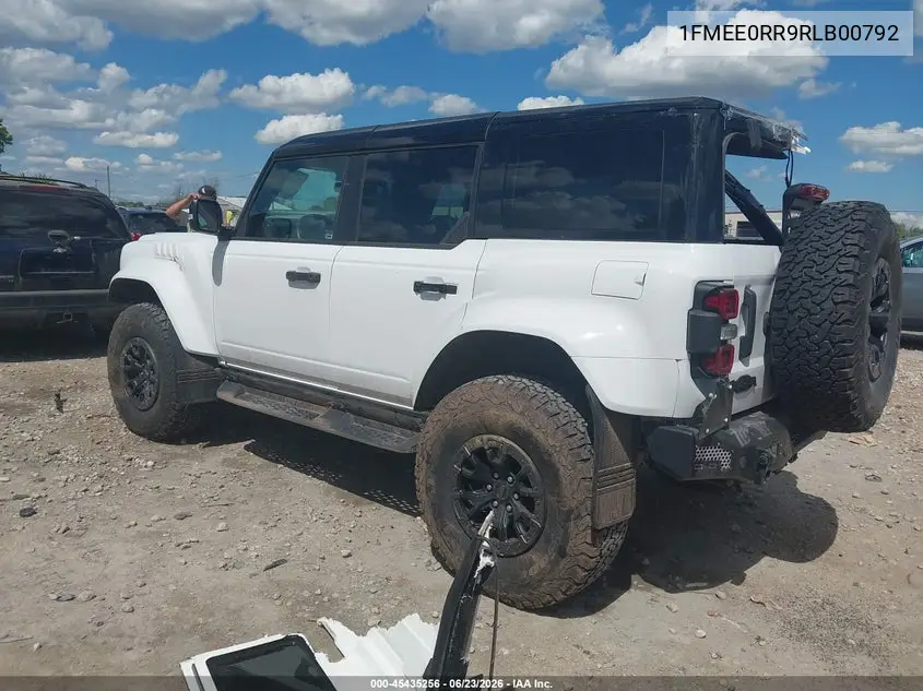 2024 Ford Bronco Raptor VIN: 1FMEE0RR9RLB00792 Lot: 45435256