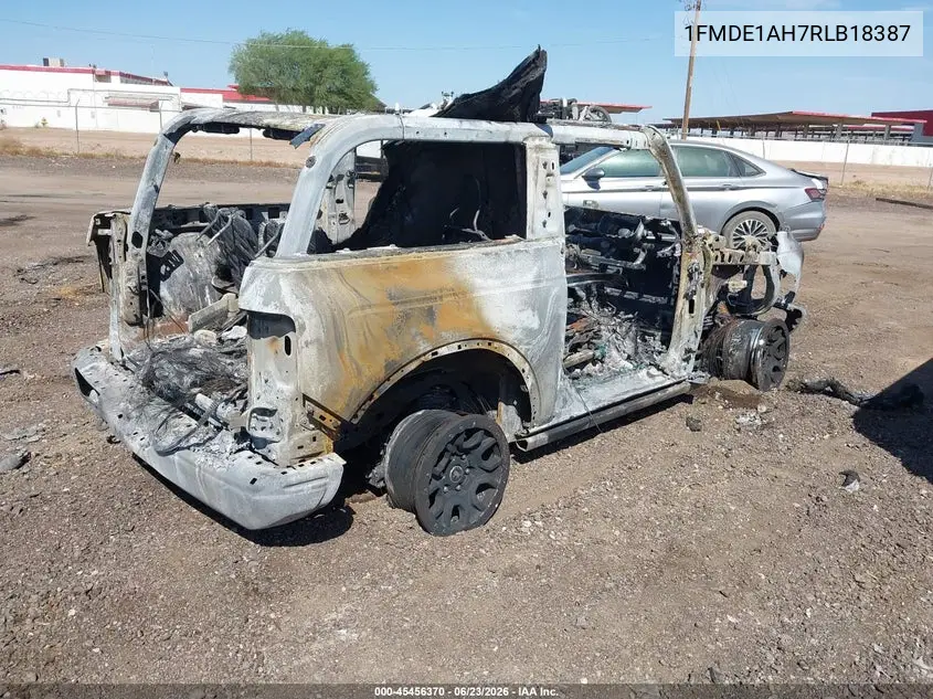 2024 Ford Bronco Black Diamond VIN: 1FMDE1AH7RLB18387 Lot: 45456370