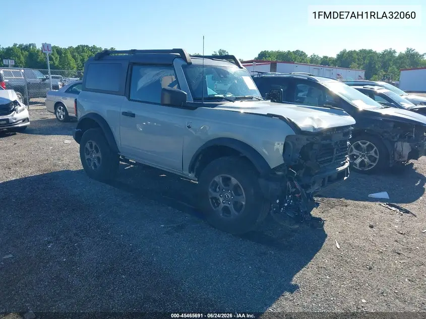 2024 Ford Bronco Big Bend VIN: 1FMDE7AH1RLA32060 Lot: 45465691