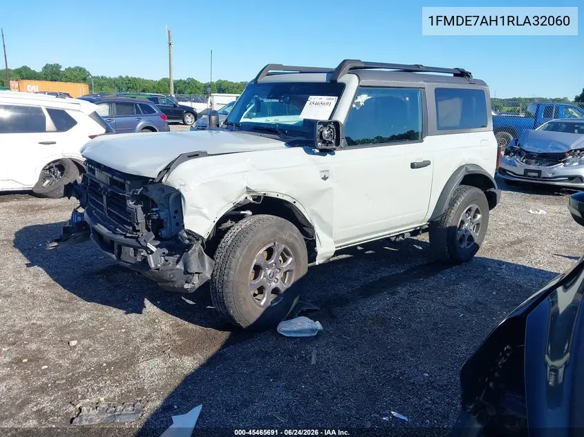2024 Ford Bronco Big Bend VIN: 1FMDE7AH1RLA32060 Lot: 45465691