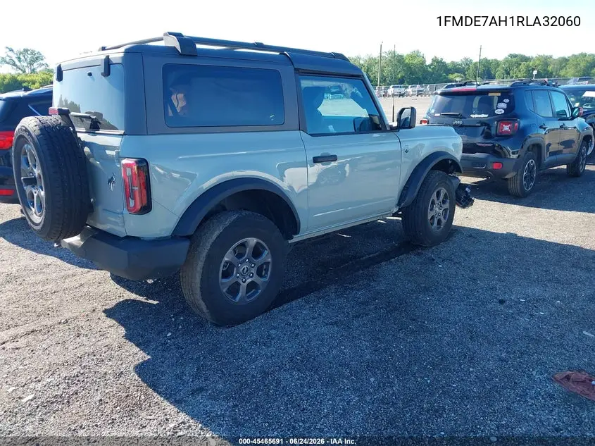 2024 Ford Bronco Big Bend VIN: 1FMDE7AH1RLA32060 Lot: 45465691