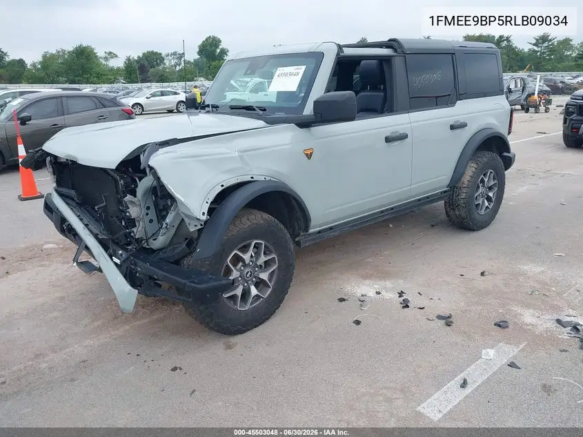 2024 Ford Bronco Badlands VIN: 1FMEE9BP5RLB09034 Lot: 45503048