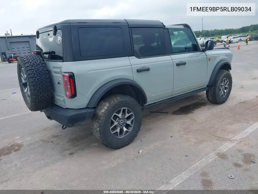 2024 Ford Bronco Badlands VIN: 1FMEE9BP5RLB09034 Lot: 45503048