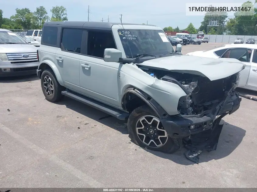 2024 Ford Bronco Outer Banks VIN: 1FMDE8BH9RLA31467 Lot: 45531192