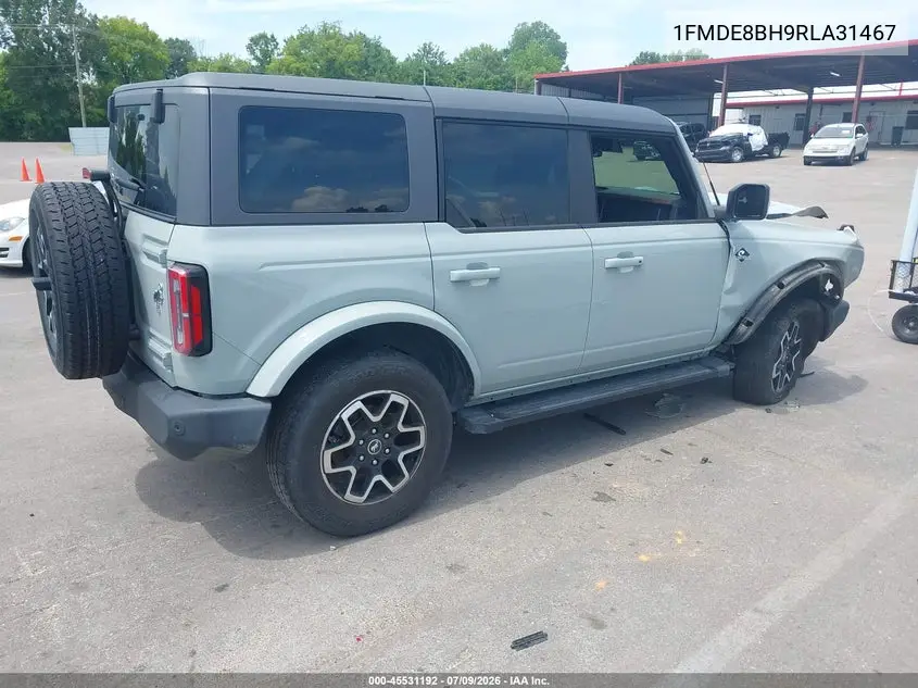 2024 Ford Bronco Outer Banks VIN: 1FMDE8BH9RLA31467 Lot: 45531192