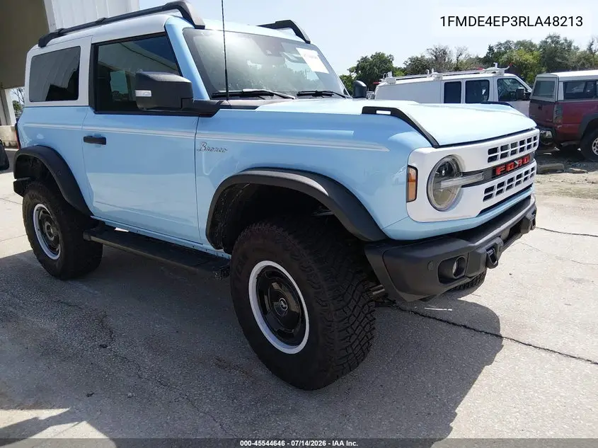 2024 Ford Bronco Heritage Limited Edition VIN: 1FMDE4EP3RLA48213 Lot: 45544646
