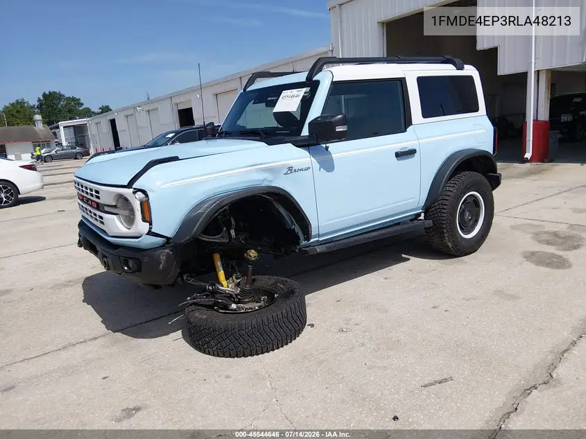 2024 Ford Bronco Heritage Limited Edition VIN: 1FMDE4EP3RLA48213 Lot: 45544646