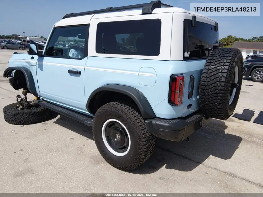 2024 Ford Bronco Heritage Limited Edition VIN: 1FMDE4EP3RLA48213 Lot: 45544646